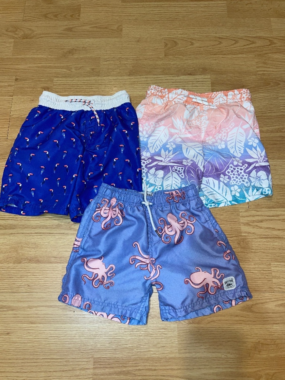 Little Boys Size 6 Bundle of 3 Swim Trunks / Bathing Suits